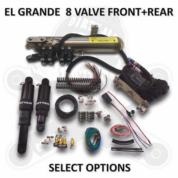 Dirty Air El Grande 8-Valve Front And Rear Complete Fast-Up Tank System