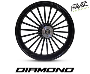 Diamond Billet 16x3.5 Black Rear Wheel for 2000-2007 Harley Davidson Softail and 2000 Touring