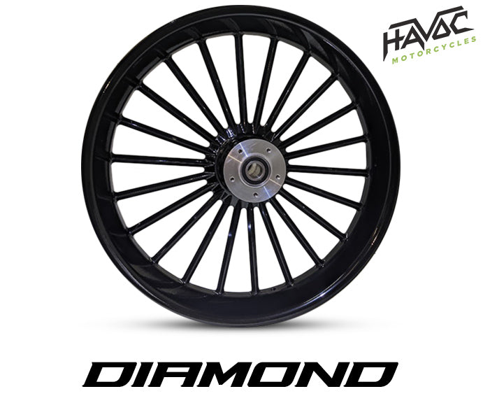 Diamond Billet 16x3.5 Black Rear Wheel for 2000-2007 Harley Davidson Touring
