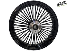 Load image into Gallery viewer, Fat Spoke Wheel, 16 x 3.5 Rear Wheel, Black, Harley FLH Touring Model Year 2000 with ¾” Bearings
