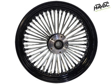 Load image into Gallery viewer, Fat Spoke Wheel, 16 x 3.5 Rear Wheel, Black and Chrome, Harley FXST Softail Standard, Custom, Night Train, and Springer 2000-2005 and FLST Softail Heritage, Fat Boy, Deluxe 2000-2007
