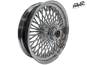 Fat Spoke Wheel, 16 x 3.5 Rear Wheel, Chrome, Harley FLH Touring Model Year 2000 with ¾” Bearings