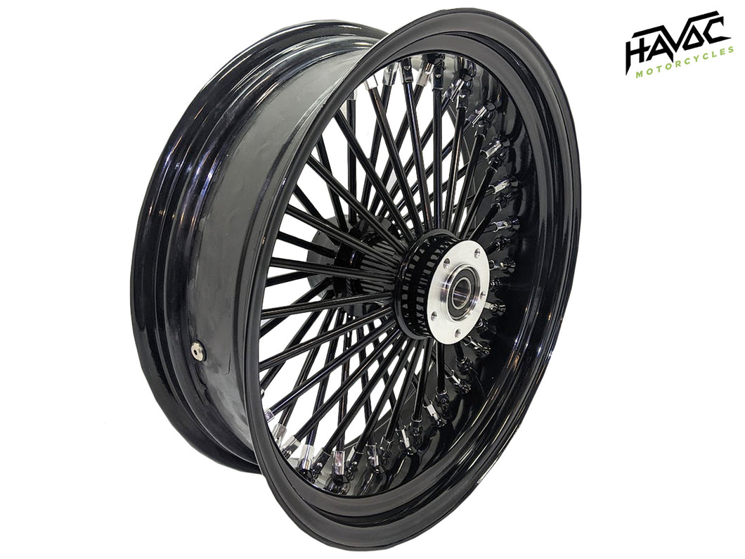 Fat Spoke Wheel, 18x5.5 Dual Disc Front, Black, for 2008-Present Touring Models without ABS