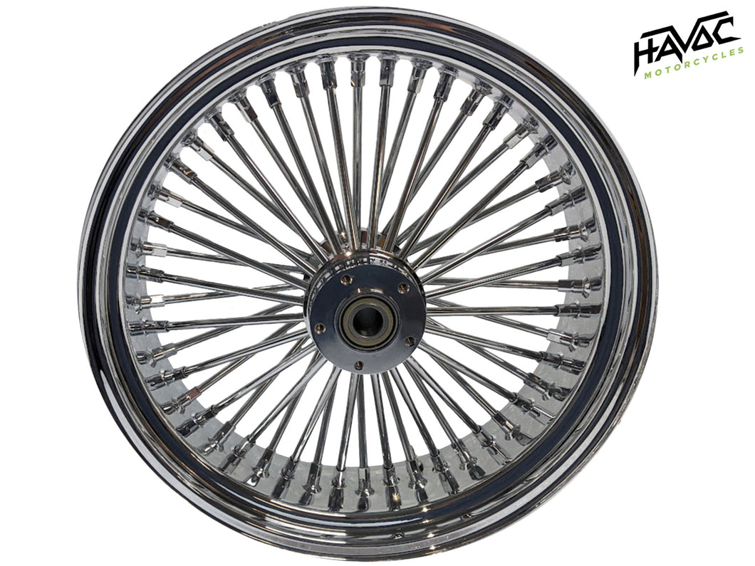 Fat Spoke Wheel, 16 x 3.5 Rear Wheel, Chrome, Harley FLST Softail Heritage, Slim, Fat Boy, Deluxe 2008-2017, ABS