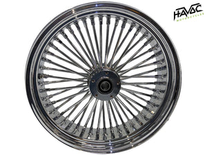 Fat Spoke Wheel, 16 x 3.5 Rear Wheel, Chrome, Harley FXST Softail Standard, Custom, Night Train, and Springer 2000-2005 and FLST Softail Heritage, Fat Boy, Deluxe 2000-2007