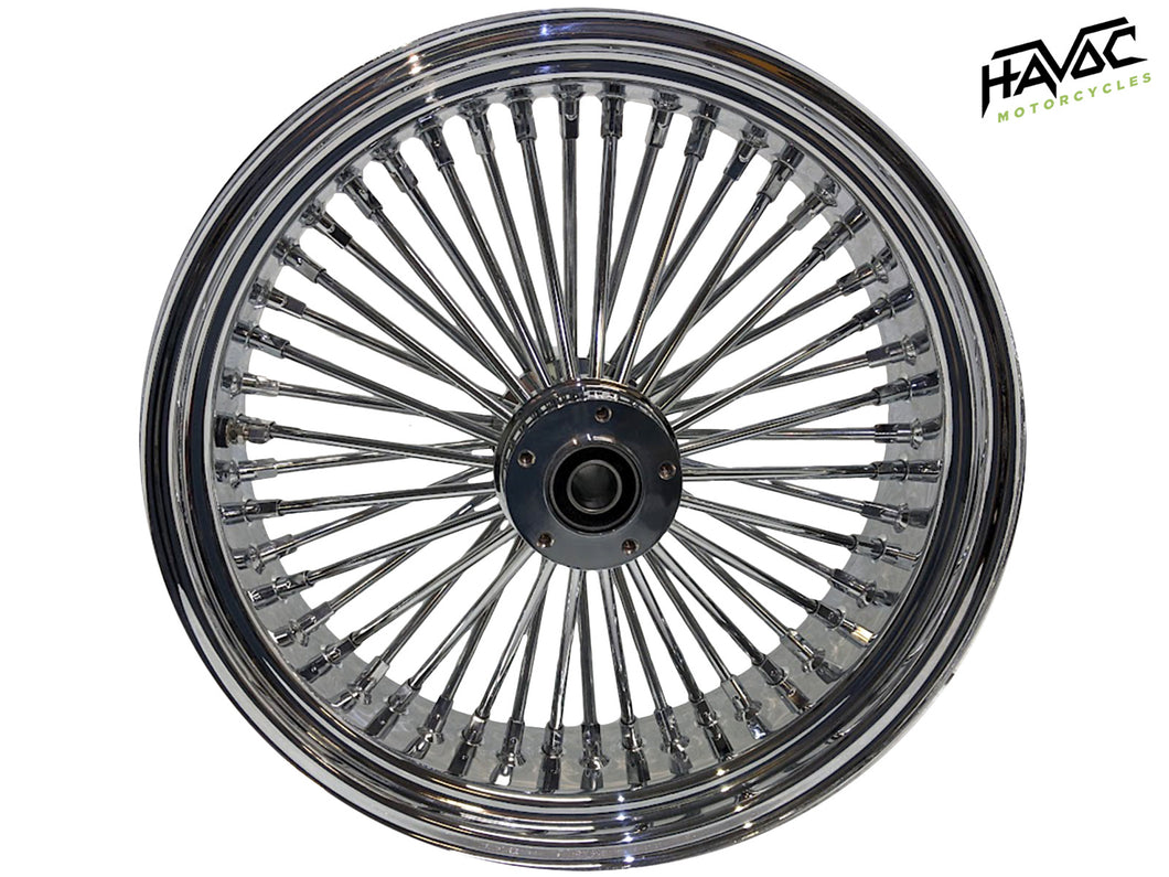 Fat Spoke Wheel, 16 x 3.5 Rear Wheel, Chrome, Harley FXST Softail Standard, Custom, Night Train, and Springer 2000-2005 and FLST Softail Heritage, Fat Boy, Deluxe 2000-2007