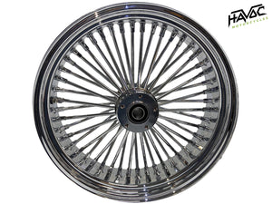 Fat Spoke Wheel, 18x5.5 Dual Disc Front, All Chrome, for 2008-Present Touring Models without ABS