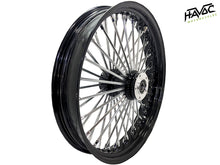 Load image into Gallery viewer, Fat Spoke Wheel, 16 x 3.5 Rear Wheel, Black and Chrome, Harley FXST Softail Standard, Custom, Night Train, and Springer 2000-2005 and FLST Softail Heritage, Fat Boy, Deluxe 2000-2007

