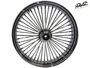 Fat Spoke Wheel, 21 x 3.5 Single Disc Front, All Chrome, FLST (S/C/N, F), Slim, Heritage, Deluxe, Fatboy 2007-2017 without ABS