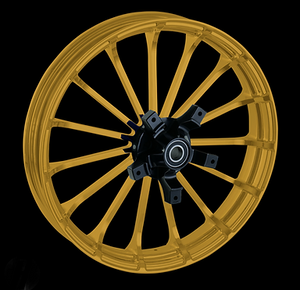 Replicator REP-02 (Talon) Gold Wheel - 3D / Front in Canada at Havoc Motorcycles
