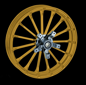 Replicator REP-02 (Talon) Gold Wheel - 3D / Front in Canada at Havoc Motorcycles