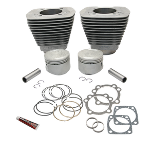 89" 3-1/2" Bore Cylinder and Piston Kit For 1984-'99 Big Twins With Stock Cylinder heads and 4-5/8" Stroke Flywheels - Natural Aluminum Finish
