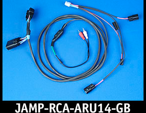 J&M GREEN-BAND REAR-CHANNEL ISOLATED RCA INPUT AMPLIFIER HARNESS FOR 2014-2020 HARLEY ULTRA OR ULTRA LTD.