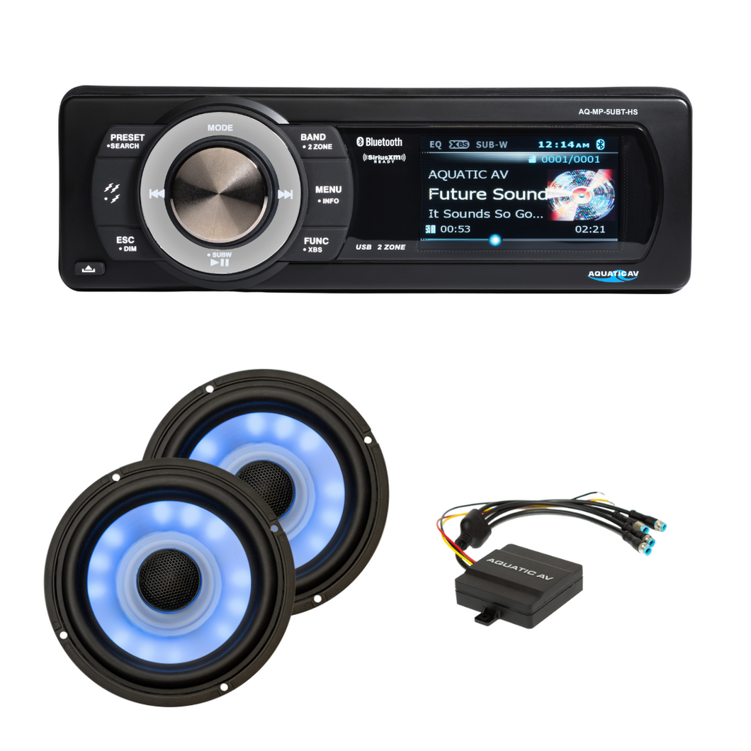 Aquatic AV Canada Ultra RGB Plus Speakers and Stereo Plus Kit for Harley Davidson CAD $1,165