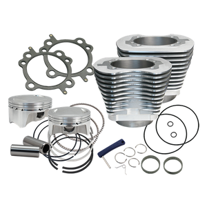 98" Bolt-In Big Bore Kit for 1999-'06 Big Twins - Silver Finish