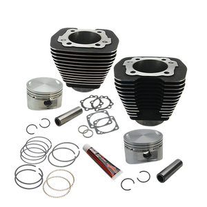88" 3 5/8" Big Bore Cylinder and Piston Kit for 1984-'99 Big Twins with Stock Heads - Black Wrinkle Finish