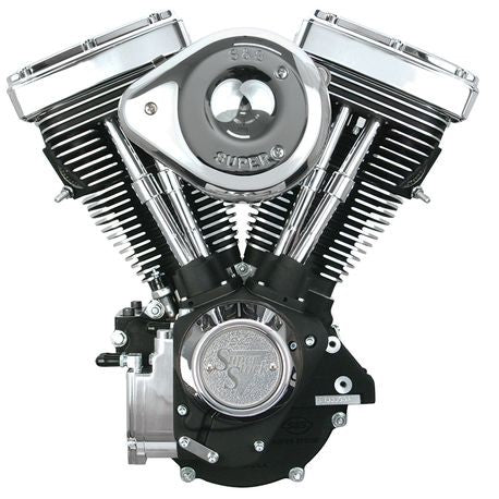 V80 Complete Assembled Engine - Wrinkle Black