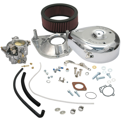 Super E Partial Carburetor Kit for 1936-'84 Big Twin Models, Standard Tanks (no manifold and mounting hardware included)