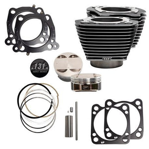 131" Stroker Cylinder and Piston Kit with Black Granite, Highlighted Fins for 2017-Up M8 Models