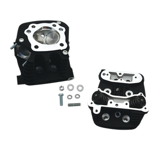 S&S® Super Stock® Cylinder Head Kit For 3-1/2" and 3-5/8" Bore 1991-'03 HD® Sportster Models - Wrinkle Black Powder Coat Finish
