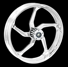 Load image into Gallery viewer, Replicator REP-03 (Aggressor) Chrome Wheel - 3D / Rear in Canada at Havoc Motorcycles
