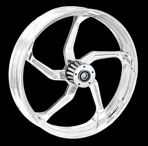 Replicator REP-03 (Aggressor) Chrome Wheel - 3D / Front in Canada at Havoc Motorcycles