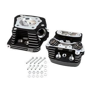 S&S® Super Stock® Cylinder Head Kit For 3-1/2" and 3-5/8" Bore HD® 1984-'99 Big Twins -Wrinkle Black Powder Coat Finish