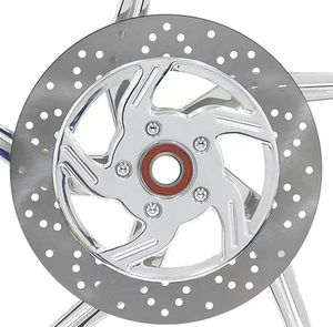 Replicator REP-03 (Aggressor) Chrome Wheel - 3D / Front in Canada at Havoc Motorcycles