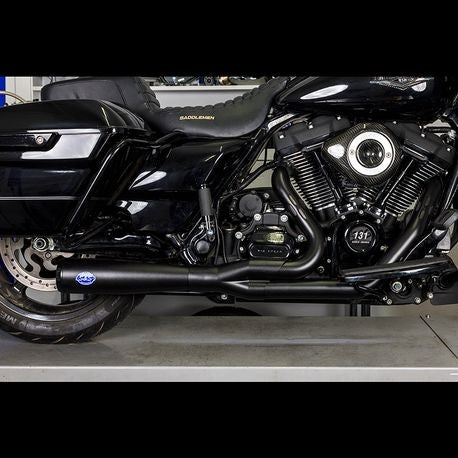S&S Cycle Diamondback 2-1 50 State Exhaust System, Guardian Black with Black Endcap for 2017-'22 M8 Touring Models
