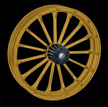 Load image into Gallery viewer, Replicator REP-02 (Talon) Gold Wheel - 3D / Front in Canada at Havoc Motorcycles
