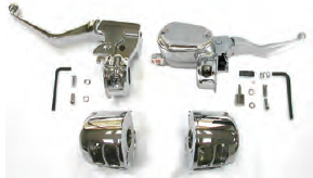 47-126 HANDLEBAR CONTROL KITS FOR SPORTSTER® Kit includes 1/2” bore master cylinder w/switch housings