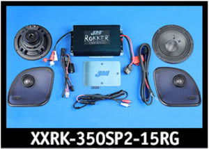 J&M ROKKER® XXR EXTREME 350w 2-Speaker/Amplifier Installation Kit for 2015-2020 Harley® RoadGlide/Ultra