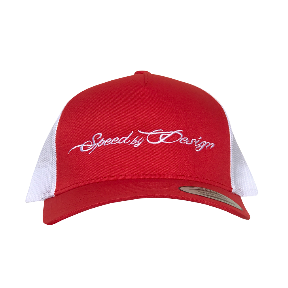 SBD RED/WHITE MESH HAT
