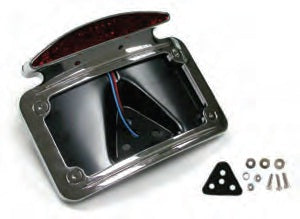 11-4  CURVED STYLE LICENSE PLATE HOLDERS Curved LED taillight & license plate assy., chrome.