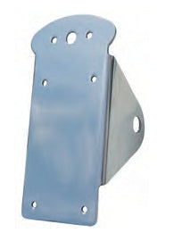 11-127  STAINLESS STEEL SIDE MOUNT LICENSE BRACKETS Left side bracket for 3/4” axle & cateye taillight with extended arm