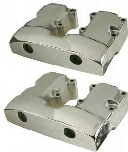 89-344 Chrome plated rocker arm covers and pair of chrome plated stud spacers.