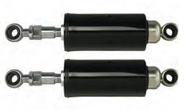 116-229 ULTIMA® SOFTAIL® STYLE SHOCKS Black adjustable shocks.