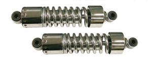 116-13 CHROME PLATED SHOCK ABSORBERS — COMPLETE ASSEMBLY Shocks 11” eye to eye.
