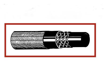 71-145 STAINLESS STEEL BRAIDED HOSE 10’ Roll. GAS/OIL LINE — 3⁄8” I.D. X 5⁄8” O.D