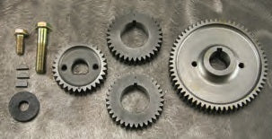 114-222 TC88™ CAM GEAR DRIVE INSTALLATION Complete kit of all four cam drive gears with installation bolts.