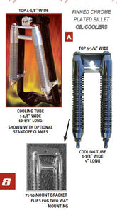 73-55 “Dual Cool II” chrome billet oil cooler.